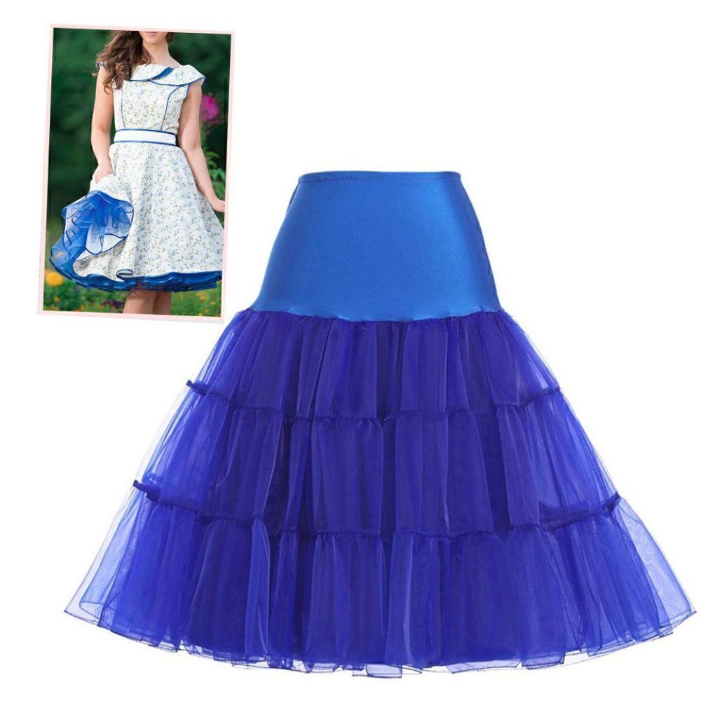 Petticoat Pinup Retro Vintage 1950s 60s Rockabilly Tutu Crinoline Underskirt NEW - Picture 11 of 15